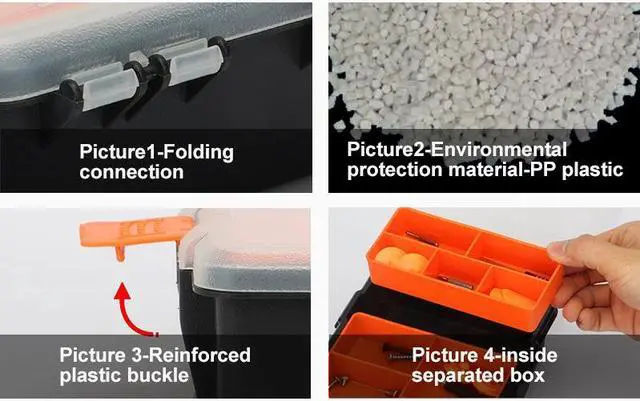 Alt view image 6 of 7 - Jakemy Z20 Multi-Purpose Plastic PP Transparent Components Storage Box for Tools Case Parts Tool box for Repair