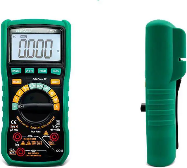 Alt view image 2 of 7 - ELECALL EM97 Capacitance Multimeter True RMS Digital Multimeter LCD Backlight With Capacitance/Resistance Measurement and Without Bag