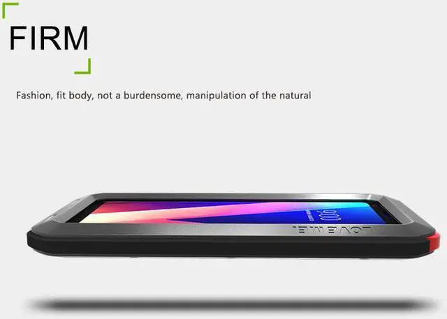 Alt view image 5 of 7 - Love Mei Armor Metal Case For LG V30 Plus Cover Powerful Aluminum Shockproof Life Waterproof Case For LG V30 Plus Case (Black)