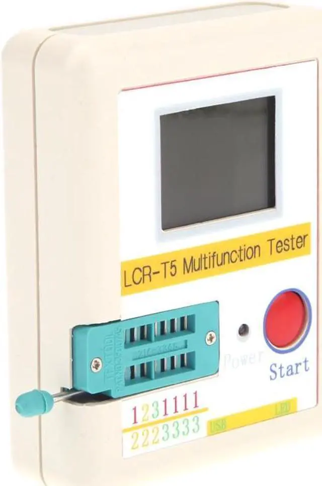 Alt view image 2 of 6 - LCR-T5 White Transistor Tester Diode Triode Capacitance ESR Meter Tester With LCD Display MOS Triac & Case & Li-ion Battery