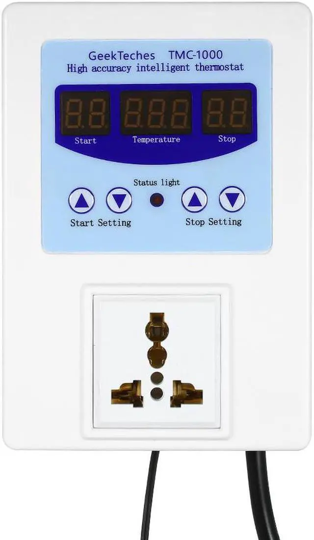 Alt view image 2 of 7 - 10A LED Digital thermometer Intelligent Pre-wired Temperature Controller temperature instruments Thermostat with Air Sensor