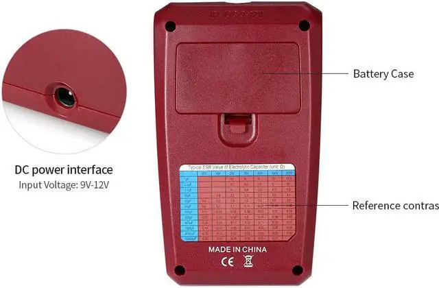 Alt view image 6 of 7 - Handheld LCD Digital multimeter Transistor Tester SMD Resistance Diode Inductance Capacitance ESR Meter