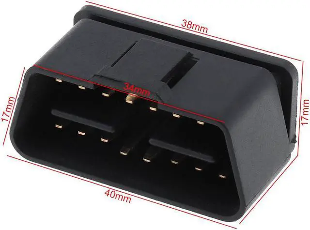 Alt view image 5 of 5 - OBD-II 90 Degrees 16 Pin Male Connector Wire Sockets Connector Plug with Gold Plating Pin