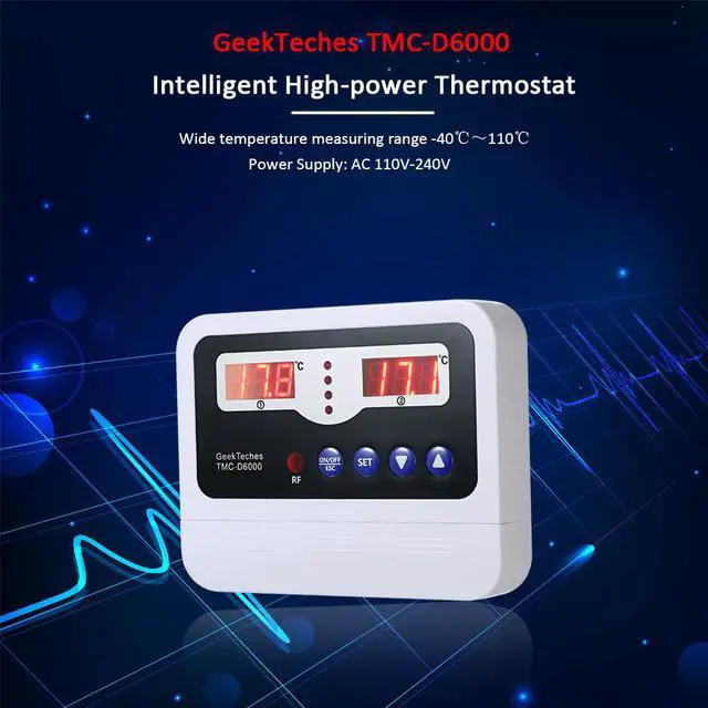 Alt view image 4 of 7 - Dual Circuit Digital thermometer temperature instruments Intelligent Thermostat Temperature Controller sensor thermoregulator AC110-240V 30A