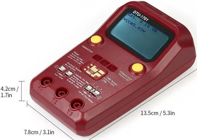 Alt view image 5 of 7 - Handheld LCD Digital multimeter Transistor Tester SMD Resistance Diode Inductance Capacitance ESR Meter