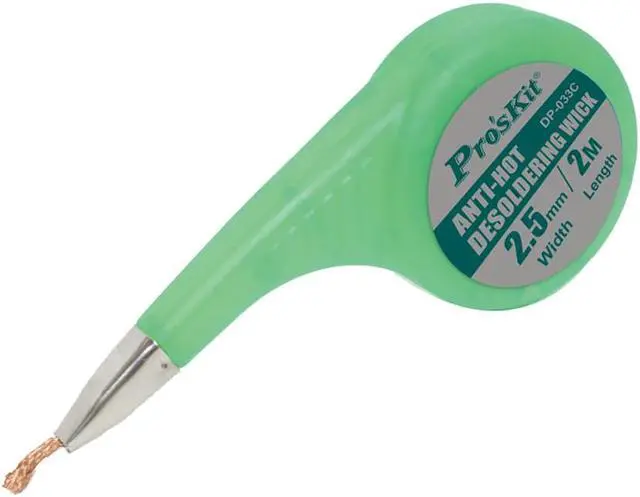 Main image of Pro'sKit DP-033C Anti-hot Desoldering wick solder wire for soldering iron tool Tin wire 2m length 2.5mm