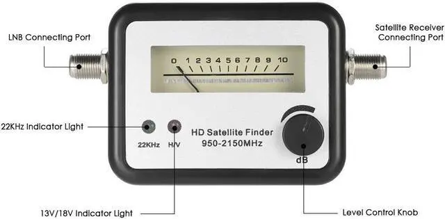Alt view image 6 of 6 - Mini TV Antenna Satellite receiver Satellite Finder digital Satellite Signal Finder Satellite Signal Meter Meter with Compass