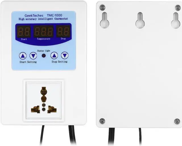Alt view image 4 of 7 - 10A LED Digital thermometer Intelligent Pre-wired Temperature Controller temperature instruments Thermostat with Air Sensor