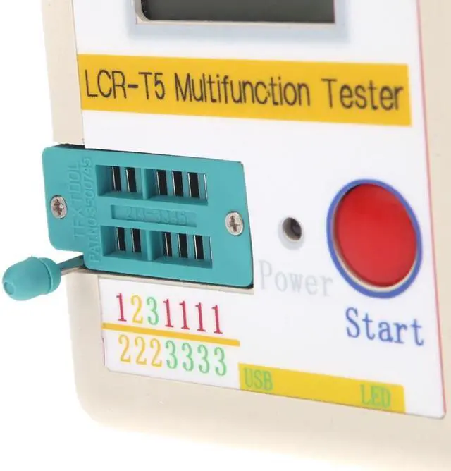 Alt view image 5 of 6 - LCR-T5 White Transistor Tester Diode Triode Capacitance ESR Meter Tester With LCD Display MOS Triac & Case & Li-ion Battery
