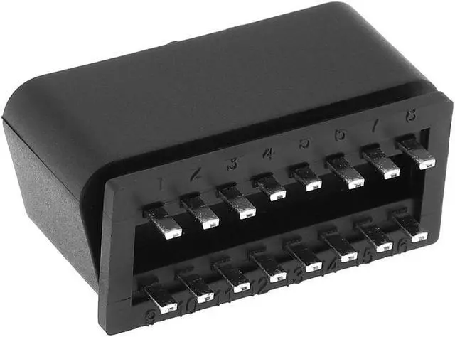 Alt view image 3 of 5 - OBD-II 24V Square Hole 16Pin Male Extension Opening Cable Car Diagnostic Interface Connector PLug