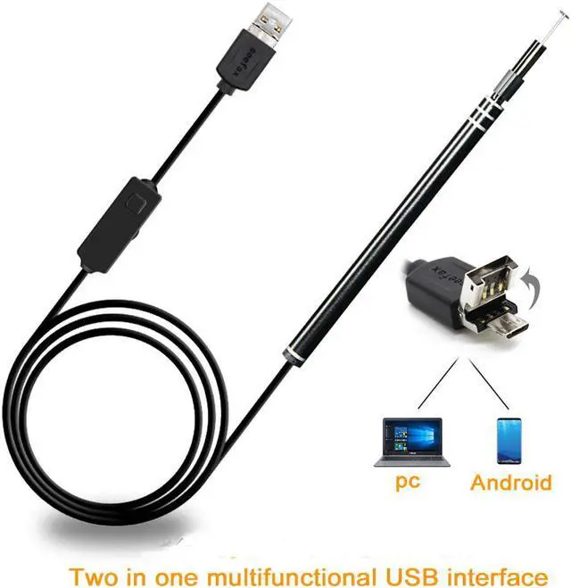 Alt view image 6 of 6 - 2 in 1 USB Port Ear Nose camera Endoscope 5.5mm Visual Lens Mini Borescope Earpick Otoscope Endoscope for PC Windows