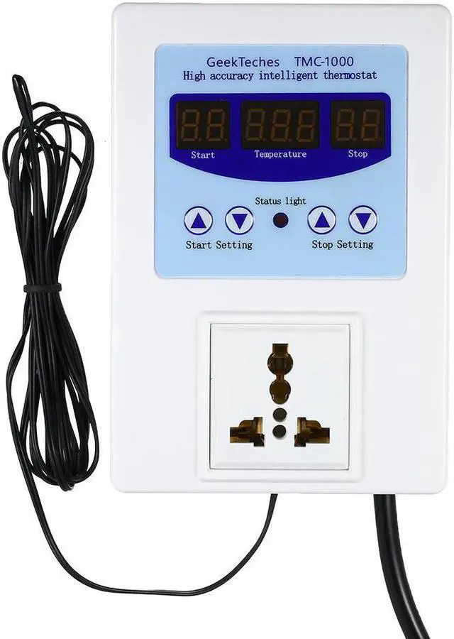 Alt view image 5 of 7 - 10A LED Digital thermometer Intelligent Pre-wired Temperature Controller temperature instruments Thermostat with Air Sensor