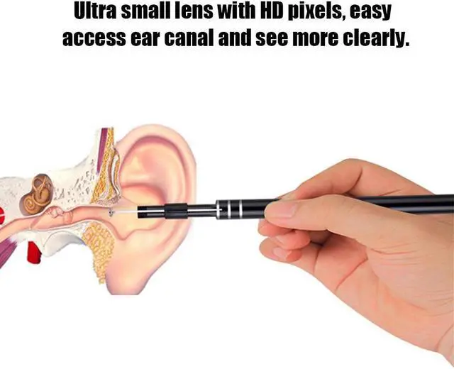 Alt view image 5 of 6 - 2 in 1 USB Port Ear Nose camera Endoscope 5.5mm Visual Lens Mini Borescope Earpick Otoscope Endoscope for PC Windows