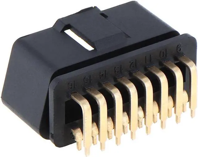 Alt view image 3 of 5 - OBD-II 90 Degrees 16 Pin Male Connector Wire Sockets Connector Plug with Gold Plating Pin