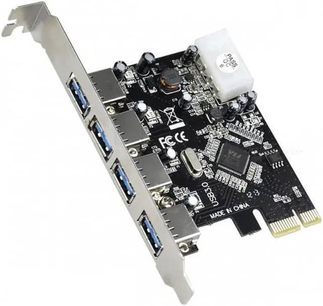 Main image of 4-Port USB 3.0 PCI Express Expansion Card PCI-E Controller Card