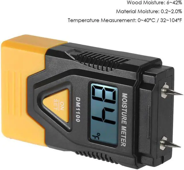 Alt view image 6 of 7 - 3 in 1 Digital wood moisture meter higrometro Wood Materials hermometer hygrometer Humidity Tester Temperature Measurement