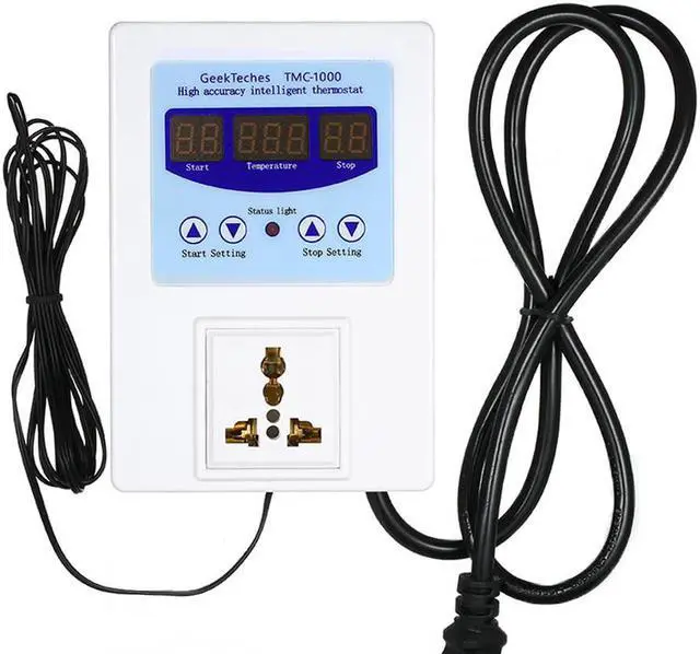 Main image of 10A LED Digital thermometer Intelligent Pre-wired Temperature Controller temperature instruments Thermostat with Air Sensor