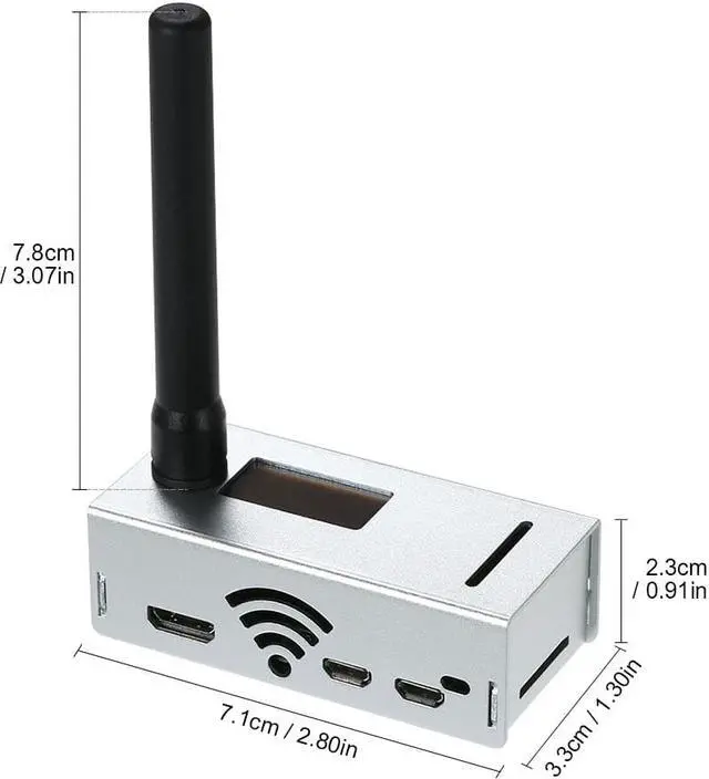 Alt view image 6 of 6 - Mini MMDVM Hotspot Expansion Board 433Mhz Antenna Spot Radio Station Wifi Digital Voice Modem with Case for DMR YSF Raspberry Pi - Silver