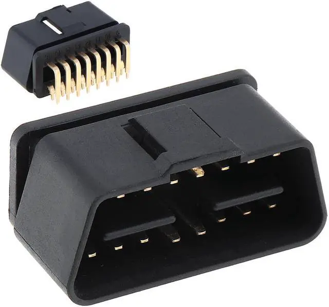 Main image of OBD-II 90 Degrees 16 Pin Male Connector Wire Sockets Connector Plug with Gold Plating Pin