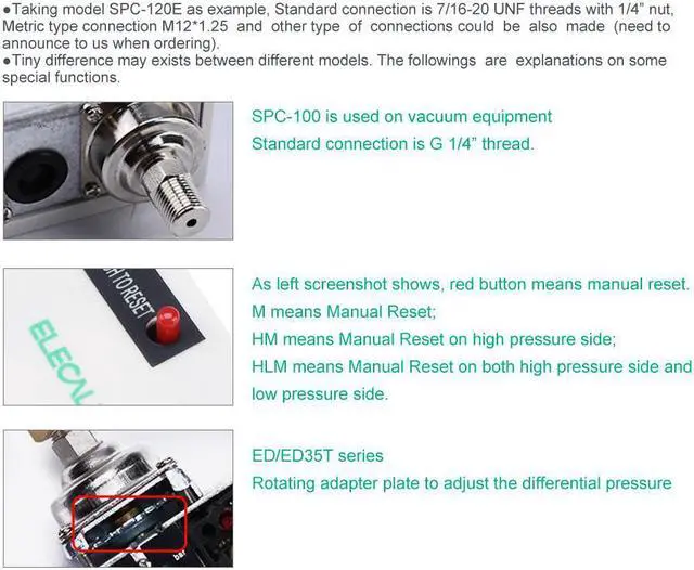 Alt view image 5 of 7 - ELECALL ED35T Water Pump Dual Pressure Control Switch Eletronic Pressure Controller for Water Pump