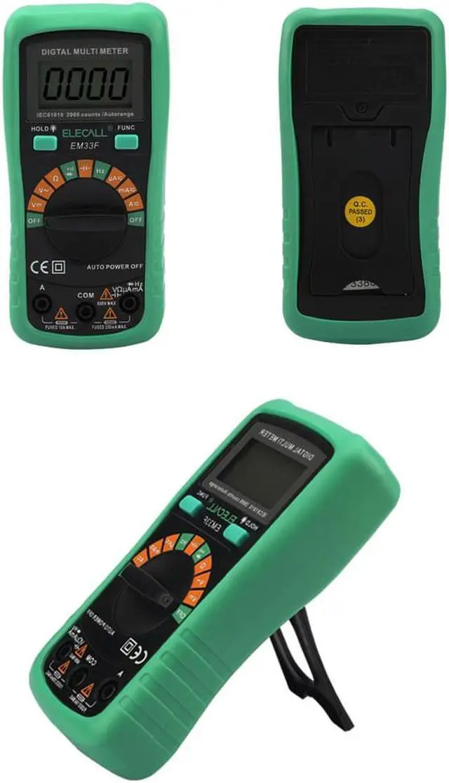 Alt view image 2 of 5 - ELECALL Autorange Digital Multimeter 3 1/2 1999 Low Battery Indication Overload Protection Multimeter capacitance AC DC voltage