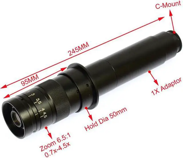 Alt view image 2 of 5 - New 2.0MP HDMI Industry Digital Video Microscope Camera HD Camera  & 180X C-mount Lens for Microscopes