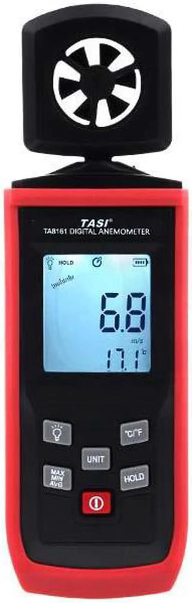 Main image of TA8161 Handheld anemometer ,Digital Anemometer, Integrated measure wind speed instrument with Backlit display