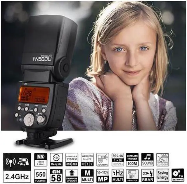 Alt view image 4 of 5 - 2018 YONGNUO YN560Li Power Supply Flash Speedlite for Canon Nikon DSLR Updated Of YN560IV YN560III