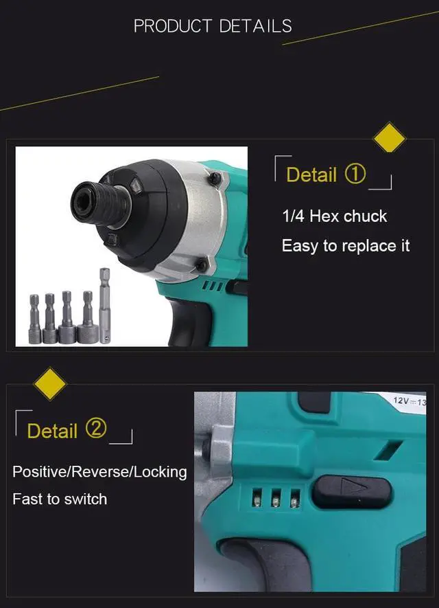 Alt view image 4 of 7 - PT-1207G 12V Lithium Electric Drill Screwdriver Multifucntion Power Tool kit for Household Impact Cordless Driver