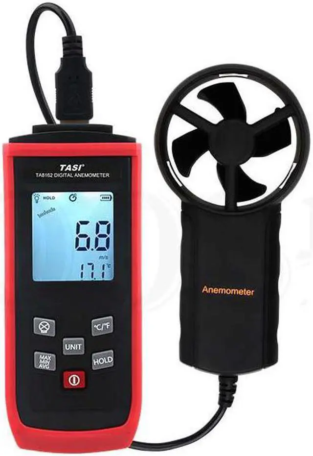 Main image of Anemometer TA8162 0.3~30m/s LCD Digital Thermometer Electronic Hand-held Wind Speed Air Volume Measuring Meter