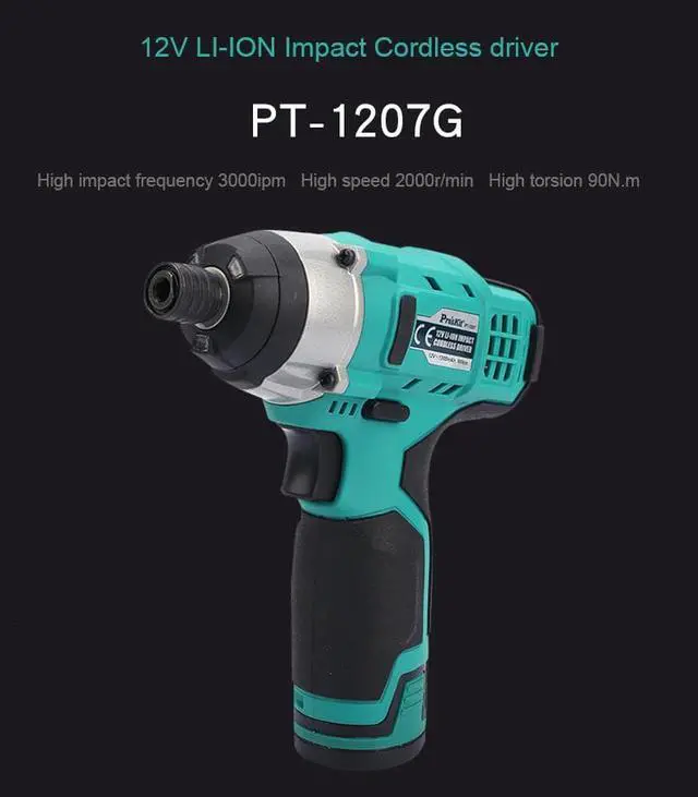 Alt view image 6 of 7 - PT-1207G 12V Lithium Electric Drill Screwdriver Multifucntion Power Tool kit for Household Impact Cordless Driver