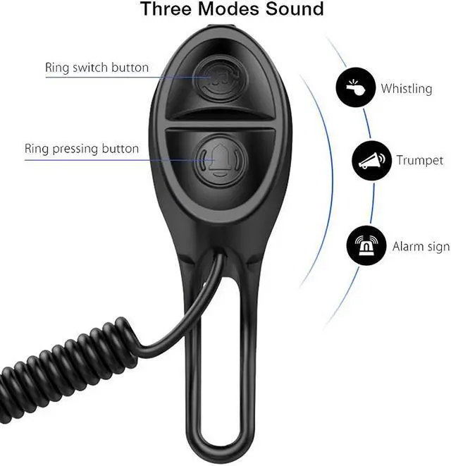 Alt view image 4 of 7 - Rechargeable Waterproof Electronic Bicycle Horn Loud Volume Cycling Handlebar Electric Bike Ring Mini Alarm Bell - Black