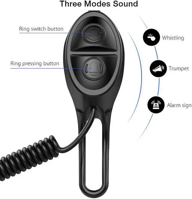 Alt view image 4 of 7 - Rechargeable Waterproof Electronic Bicycle Horn Loud Volume Cycling Handlebar Electric Bike Ring Mini Alarm Bell - Blue