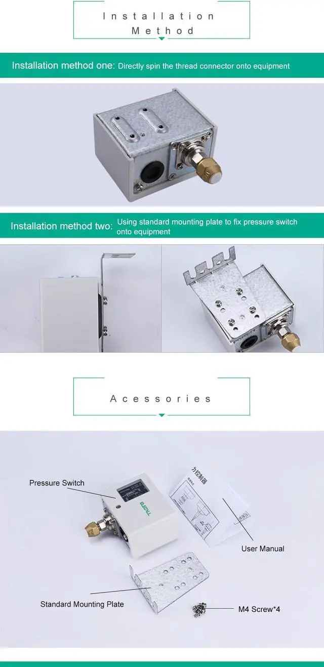 Alt view image 7 of 7 - ELECALL ED504 Water Pump Dual Pressure Control Switch Eletronic Pressure Controller for Water Pump