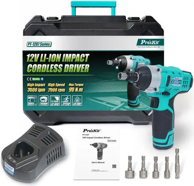 Alt view image 7 of 7 - PT-1207G 12V Lithium Electric Drill Screwdriver Multifucntion Power Tool kit for Household Impact Cordless Driver