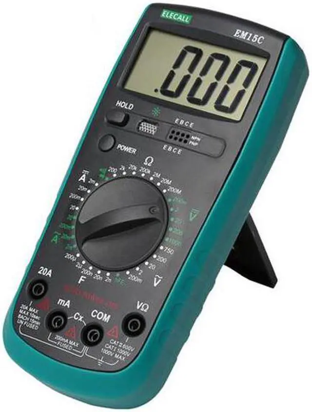 Alt view image 2 of 7 - ELECALL EM15C 2000 Counts Multimeter Plastic Shell LCD Display AC/ DC Testing Auto Power Off Digital Multimeter