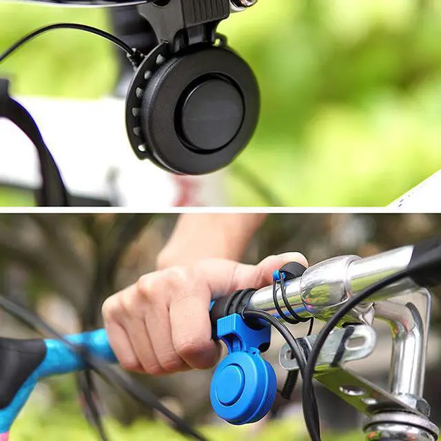 Alt view image 3 of 7 - Rechargeable Waterproof Electronic Bicycle Horn Loud Volume Cycling Handlebar Electric Bike Ring Mini Alarm Bell - Blue