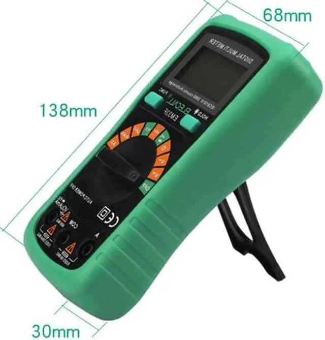 Alt view image 3 of 5 - ELECALL Autorange Digital Multimeter 3 1/2 1999 Low Battery Indication Overload Protection Multimeter capacitance AC DC voltage & Brown