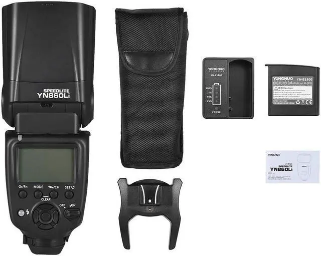 Alt view image 3 of 7 - Yongnuo YN860Li Wireless Flash Speedlite Lithium Battery Flash Light for Nikon Canon Compatible YN560III/YN560IV/YN660/YN968N