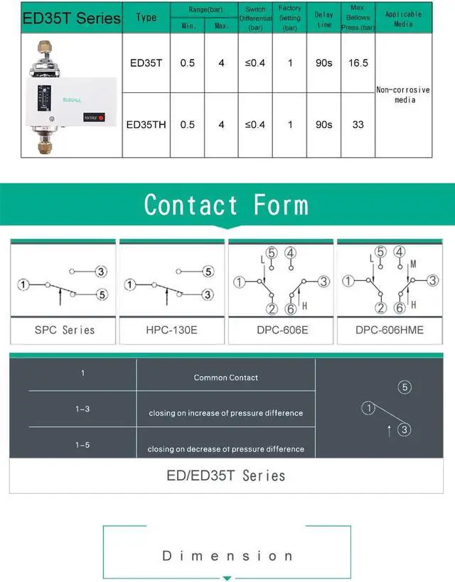 Alt view image 4 of 7 - ELECALL ED504 Water Pump Dual Pressure Control Switch Eletronic Pressure Controller for Water Pump