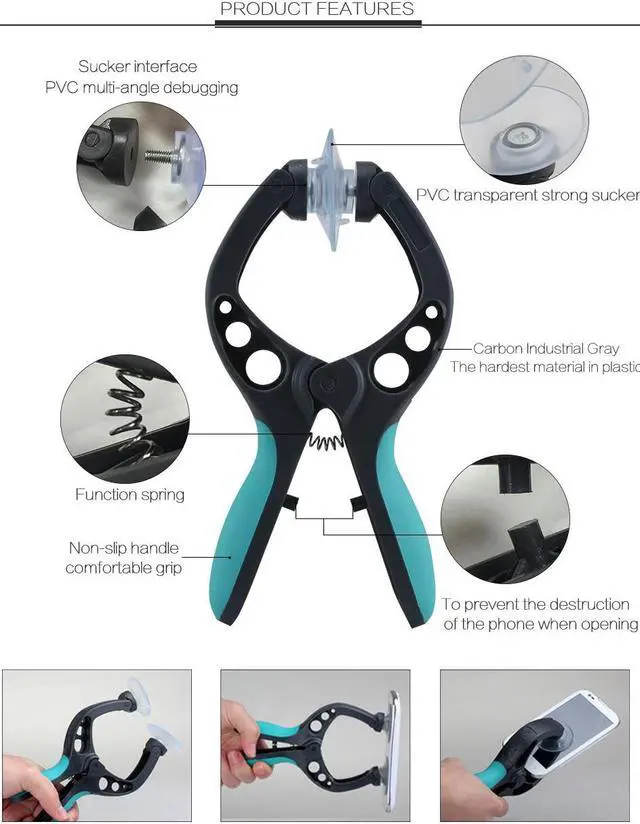 Alt view image 3 of 4 - Mobile Phone LCD Screen Opening Pliers Suction Cup for iPhone iPad Samsung Cell Phone Repair Tool