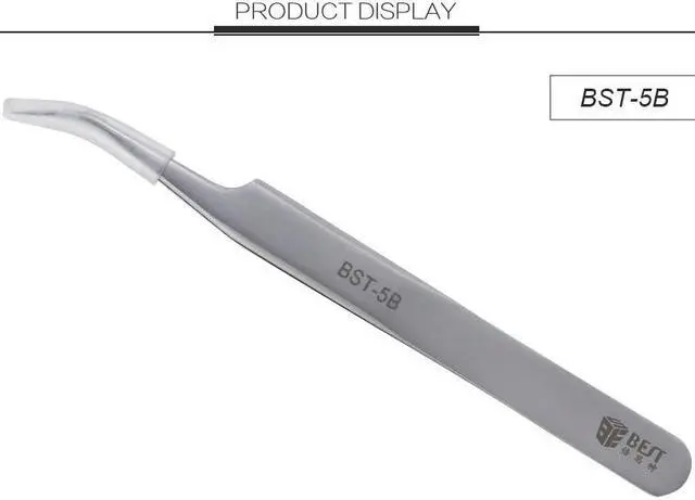 Alt view image 5 of 5 - New Stainless Steel Industrial Matte Tweezers Watchmaker Repair Tools Excellent Quality