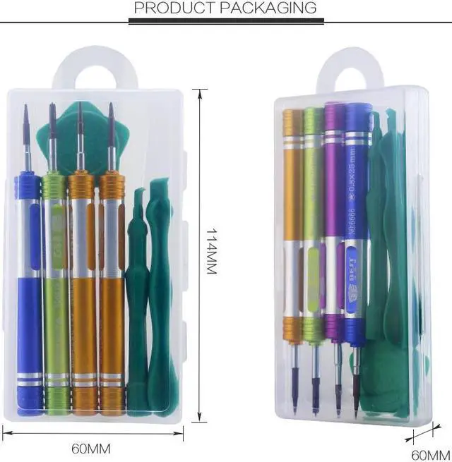 Alt view image 3 of 5 - Repair Tool Y Type Triangle 0.6 Screwdriver Set Opening Tools Kit with Storage Box for Iphone 7