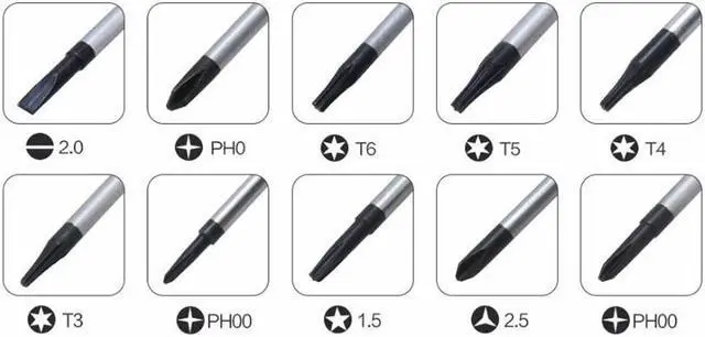 Alt view image 2 of 6 - BEST-8800D Screwdrive Set 10 in 1 Screwdriver Opening Tools Repair Kit for iPhone iPad iPod Series