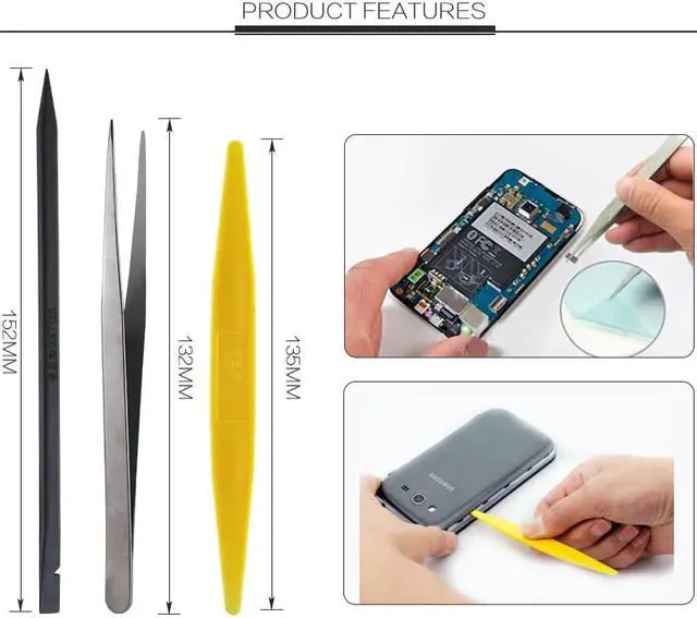Alt view image 3 of 7 - BST-610 13in1 Phone Opening Repair Tools Kit Phone Rotary Stand Holder Screwdriver for iPhone Samsung Electronic Hand Tools Set