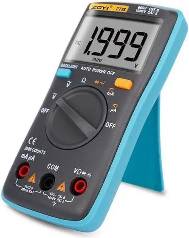 Alt view image 2 of 4 - ZOYI ZT98 Digital Multimeter 2000 counts Backlight AC/DC Ammeter Voltmeter Ohm Portable Meter multimetro