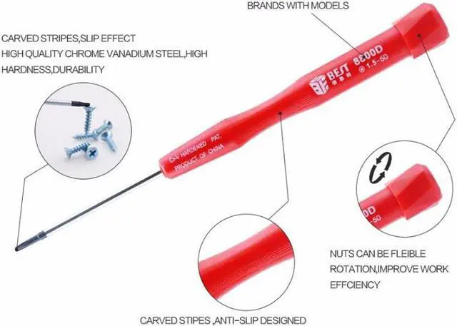 Alt view image 4 of 6 - BEST-8800D Screwdrive Set 10 in 1 Screwdriver Opening Tools Repair Kit for iPhone iPad iPod Series
