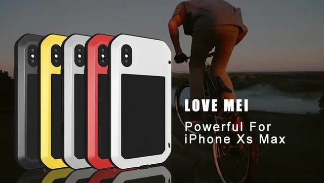 Alt view image 2 of 7 - Love Mei Powerful Case For iPhone Xs Max Premium Waterproof Shockproof Aluminum Case Cover for iPhone Xs Max (White)