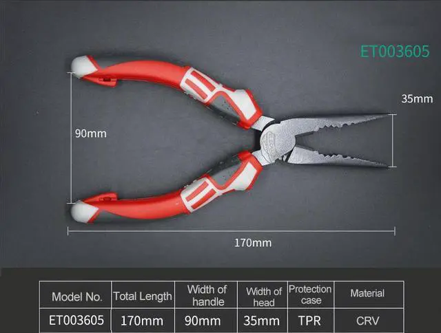 Alt view image 4 of 4 - ELECALL Wire cutter pliers Long nose nippers Cable Wire Side Cutter Cutting Nippers Pliers Jewelry hand tools
