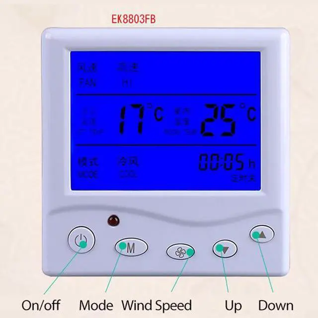 Alt view image 2 of 4 - ELECALL Thermostat Temperature Controller Programmable Air Thermostat Room Thermosta Temperature Controller Panel - EK8803FB